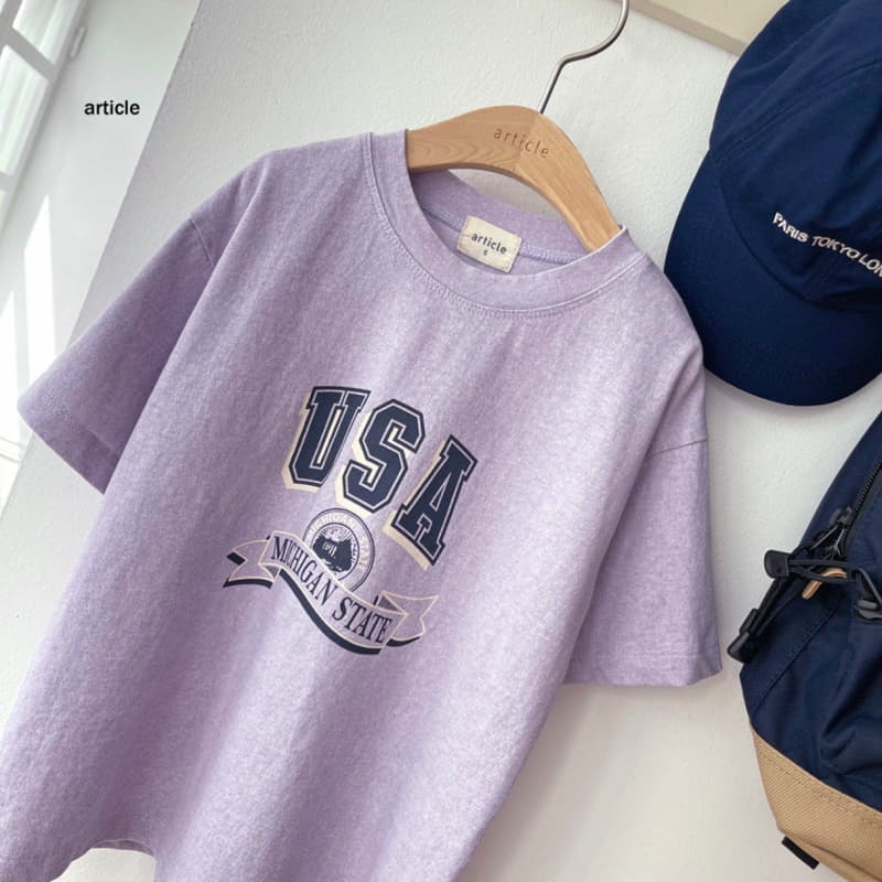 Article - Korean Children Fashion - #kidsshorts - USA Pigment Tee - 6