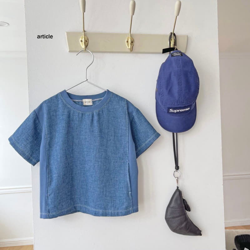 Article - Korean Children Fashion - #kidsshorts - Linen Stitch Tee - 4