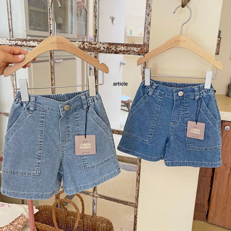 Article - Korean Children Fashion - #stylishchildhood - Curve Denim Shorts - 5