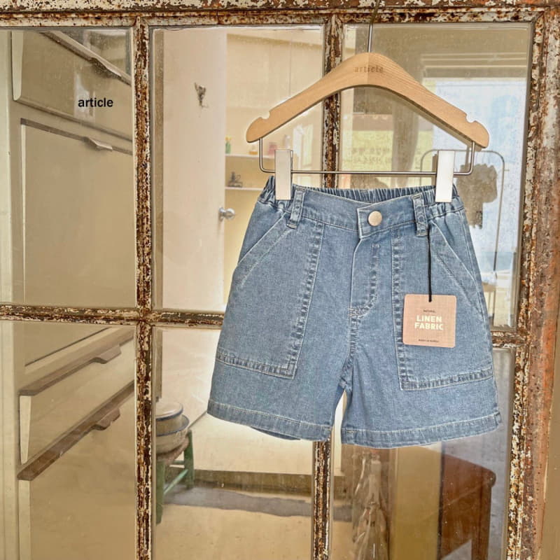 Article - Korean Children Fashion - #todddlerfashion - Curve Denim Shorts - 3