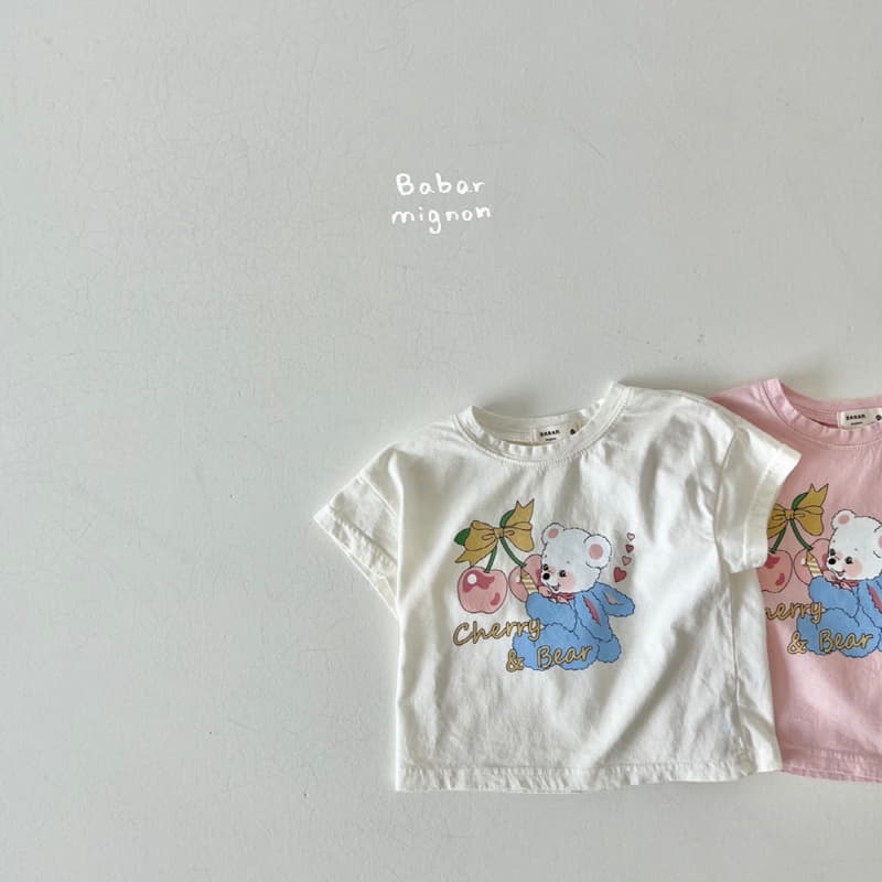 Babar Mignon - Korean Children Fashion - #Kfashion4kids - Cherry Bear Tee - 9