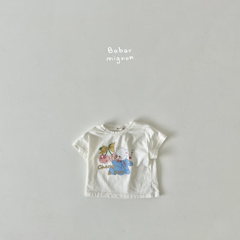 Babar Mignon - Korean Children Fashion - #childofig - Cherry Bear Tee