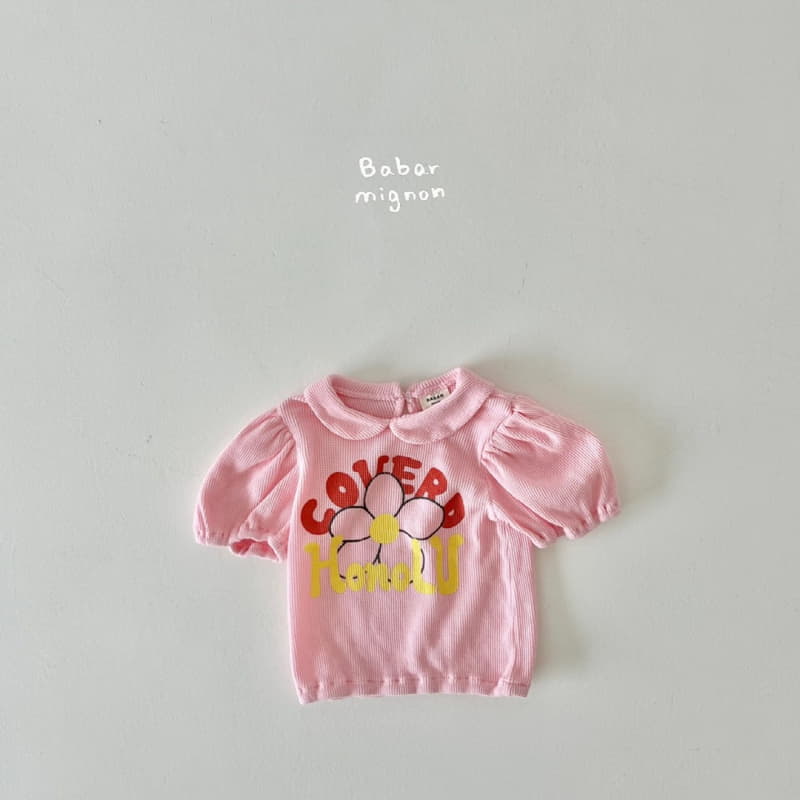 Babar Mignon - Korean Children Fashion - #designkidswear - Waffle Collar Tee - 6