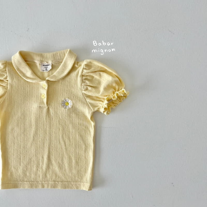 Babar Mignon - Korean Children Fashion - #discoveringself - Daisy Collar Tee - 8