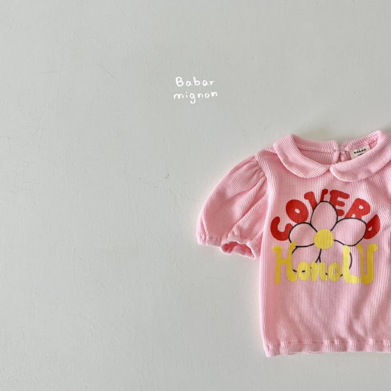 Babar Mignon - Korean Children Fashion - #discoveringself - Waffle Collar Tee - 7