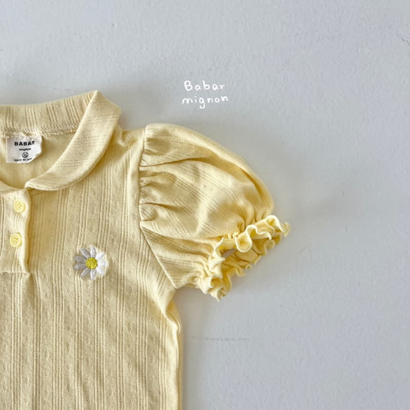 Babar Mignon - Korean Children Fashion - #kidsshorts - Daisy Collar Tee - 10