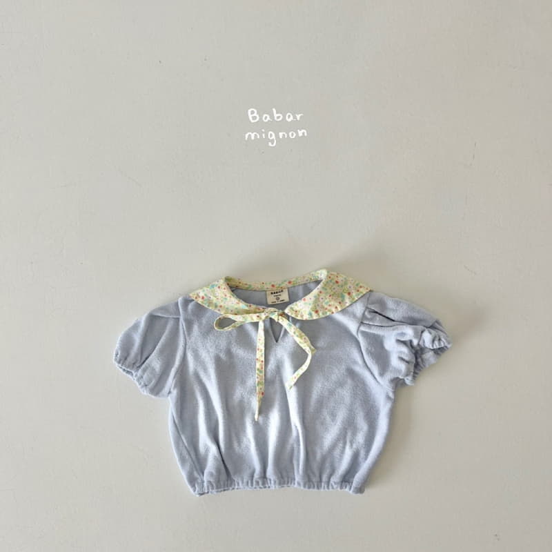 Babar Mignon - Korean Children Fashion - #kidzfashiontrend - Collar Terry Tee - 2