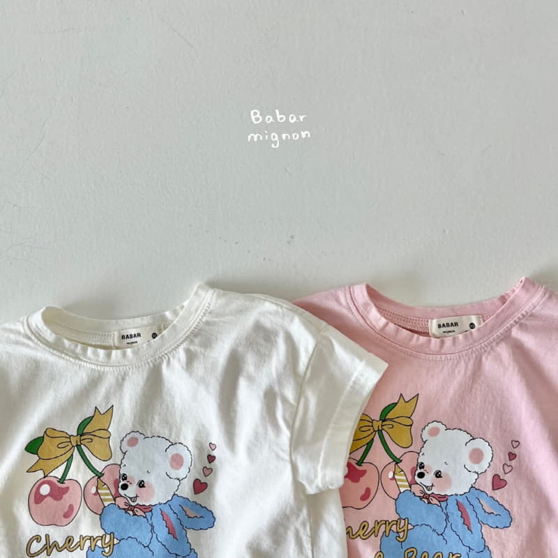 Babar Mignon - Korean Children Fashion - #littlefashionista - Cherry Bear Tee - 10