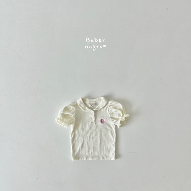 Babar Mignon - Korean Children Fashion - #magicofchildhood - Daisy Collar Tee