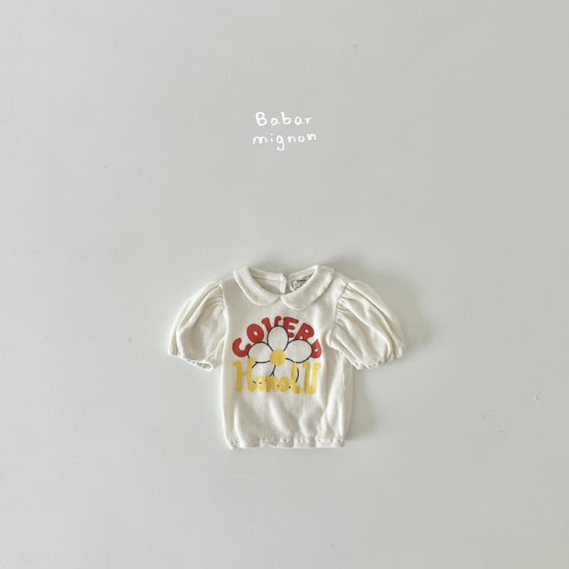 Babar Mignon - Korean Children Fashion - #minifashionista - Waffle Collar Tee