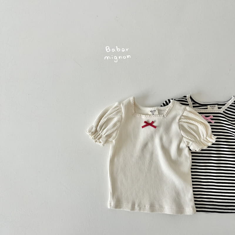 Babar Mignon - Korean Children Fashion - #todddlerfashion - Square Puff Tee