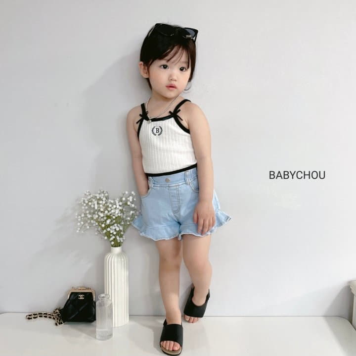 Babychou - Korean Children Fashion - #childrensboutique - Ribbon Sleeveless - 4