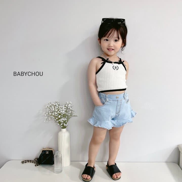 Babychou - Korean Children Fashion - #discoveringself - Ribbon Sleeveless - 5