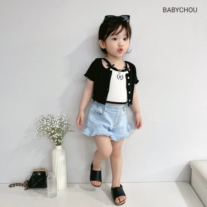 Babychou - Korean Children Fashion - #kidsstore - Ribbon Sleeveless - 8