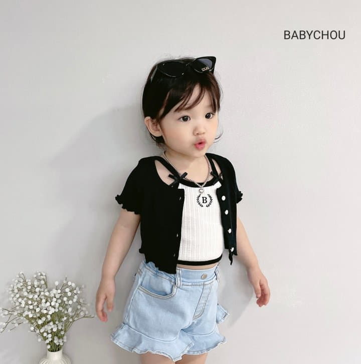 Babychou - Korean Children Fashion - #kidzfashiontrend - Ribbon Sleeveless - 9