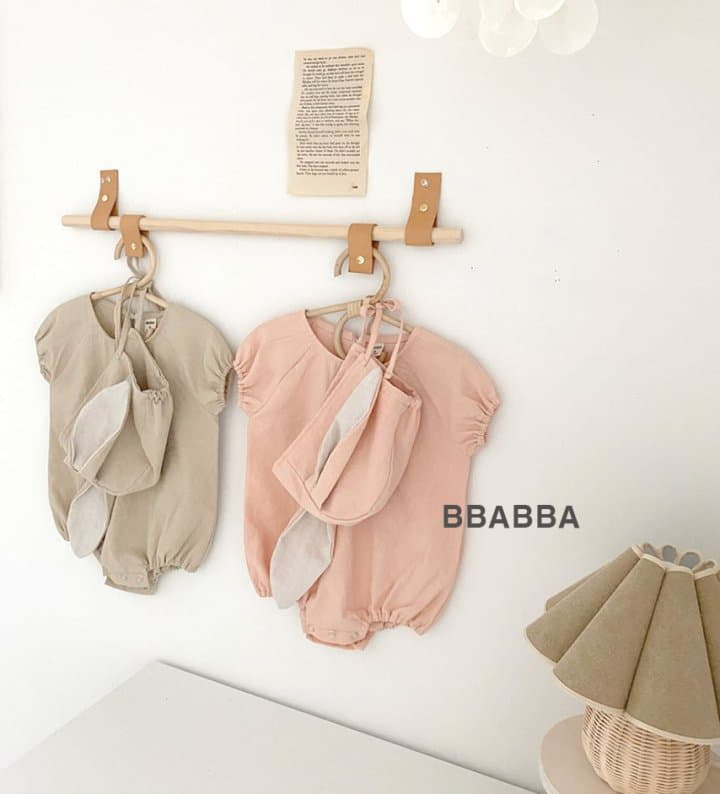 Bbabba - Korean Baby Fashion - #smilingbaby - Summer Rabbit Bodysuit with Bonnet - 7