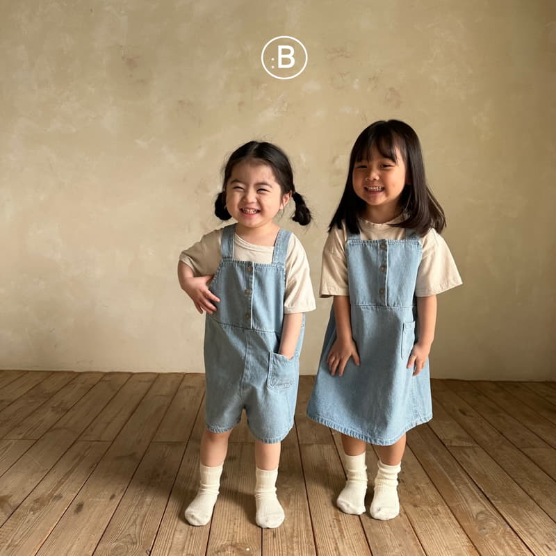 Bella Bambina - Korean Children Fashion - #Kfashion4kids - Together Denim Dungarees One-piece - 11