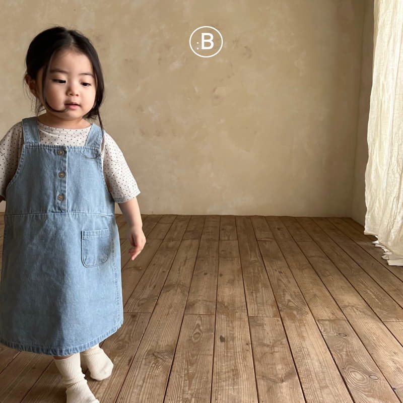 Bella Bambina - Korean Children Fashion - #childofig - Together Denim Dungarees One-piece - 2