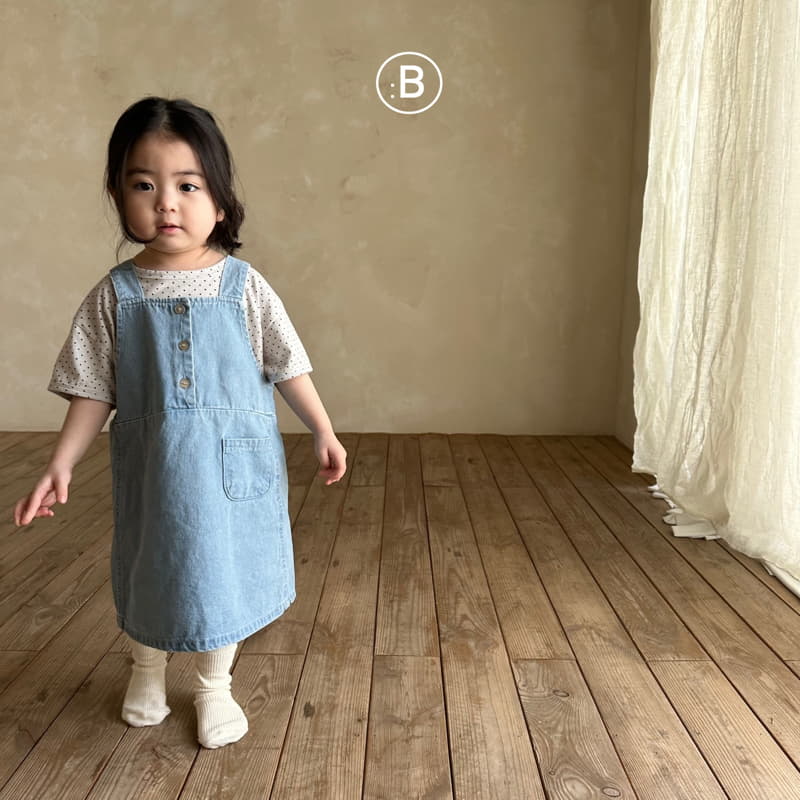 Bella Bambina - Korean Children Fashion - #childofig - Together Denim Dungarees One-piece - 4