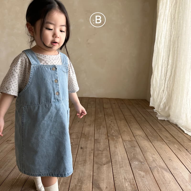 Bella Bambina - Korean Children Fashion - #discoveringself - Together Denim Dungarees One-piece - 6