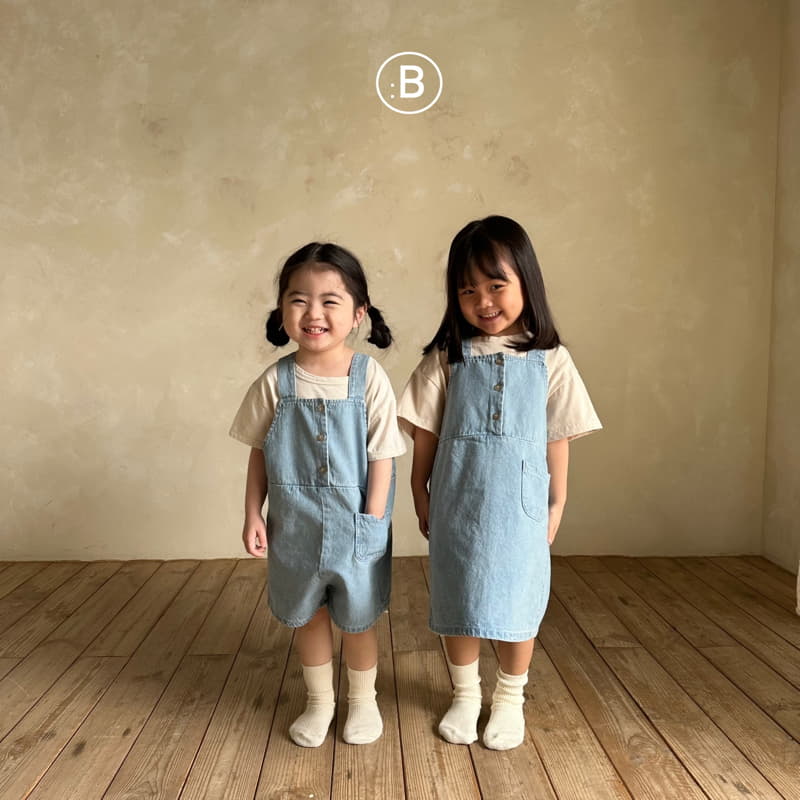 Bella Bambina - Korean Children Fashion - #fashionkids - Together Denim Dungarees  - 7