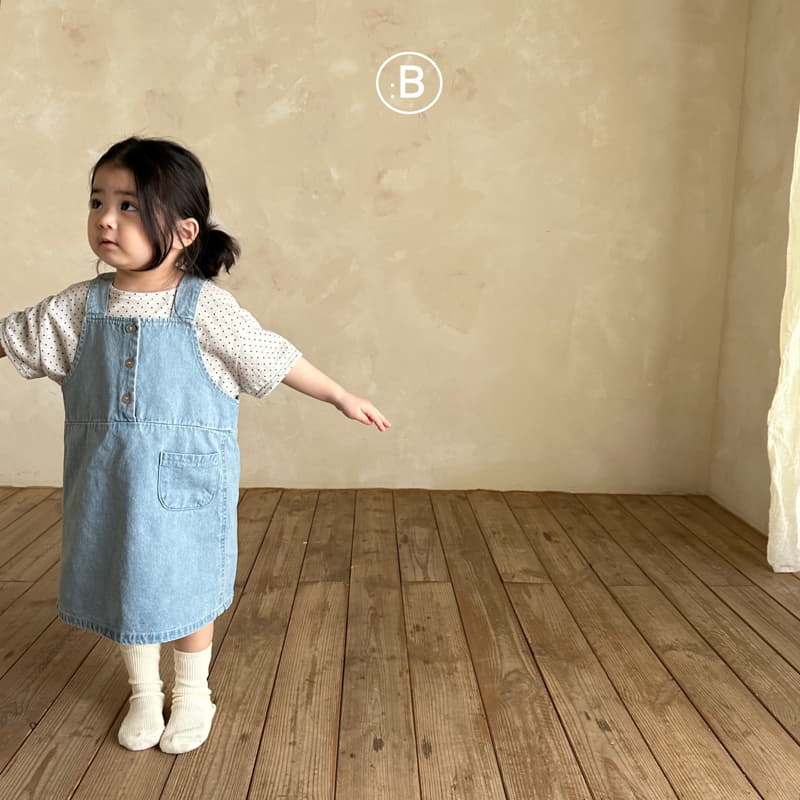 Bella Bambina - Korean Children Fashion - #kidsshorts - Together Denim Dungarees One-piece - 8