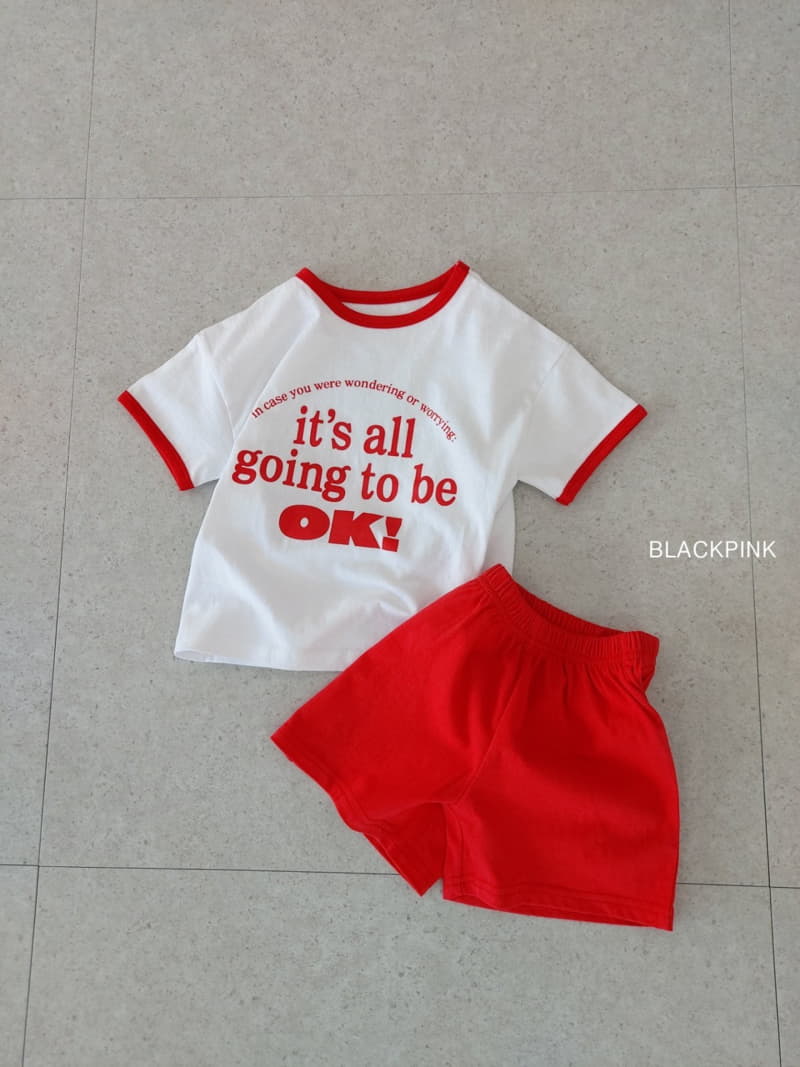 Black Pink - Korean Children Fashion - #childofig - Okay Top Bottom Set - 4