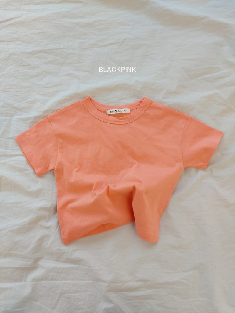 Black Pink - Korean Children Fashion - #kidsshorts - Basic Tee - 5