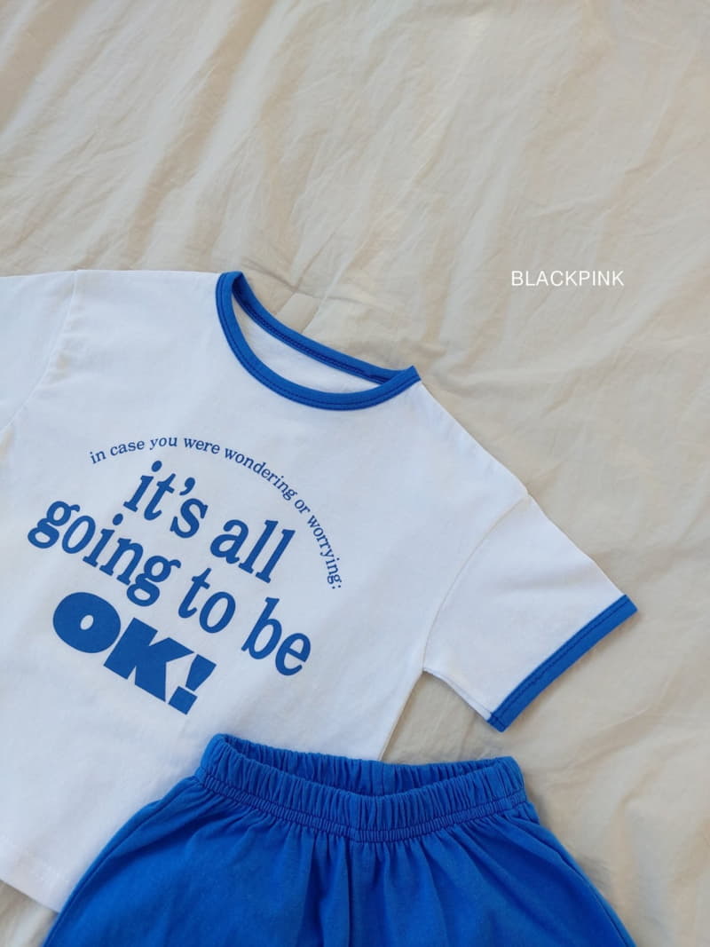 Black Pink - Korean Children Fashion - #littlefashionista - Okay Top Bottom Set - 12