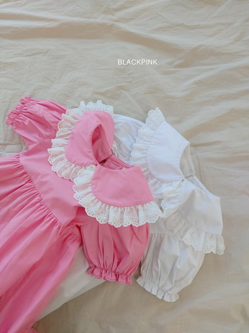 Black Pink - Korean Children Fashion - #minifashionista - Ember Lace One-piece - 8