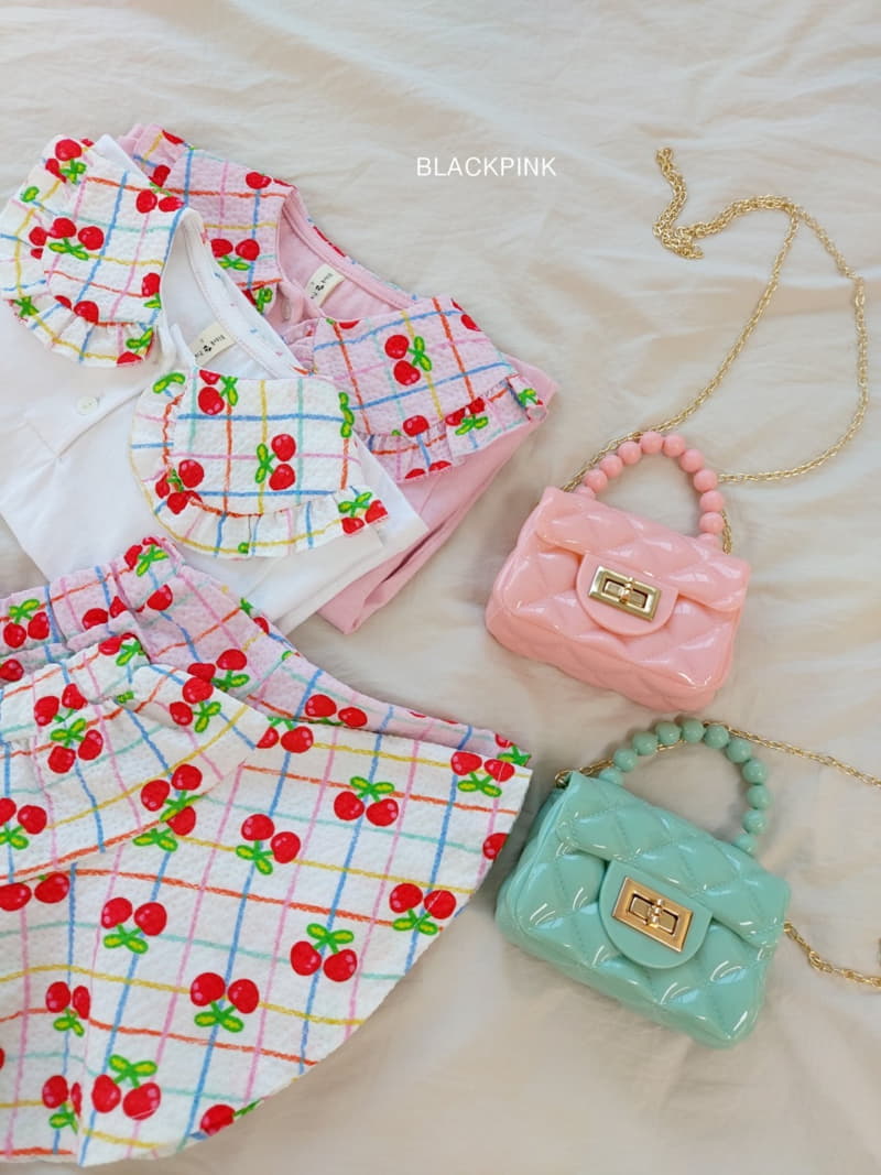 Black Pink - Korean Children Fashion - #prettylittlegirls - Lora Cherry Top Bottom Set - 4