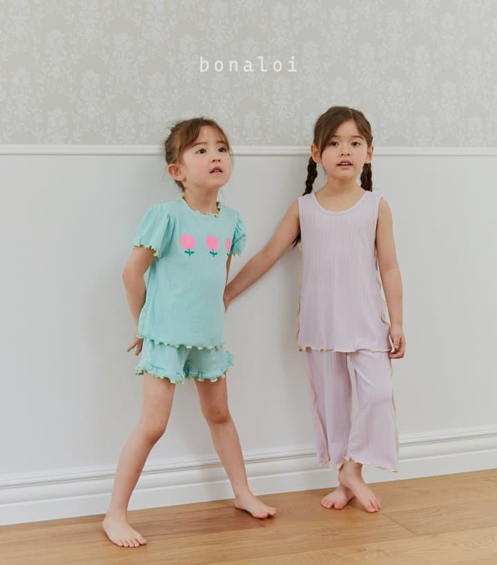 Bonaloi - Korean Children Fashion - #Kfashion4kids - Volume Rib Top Bottom Set - 11