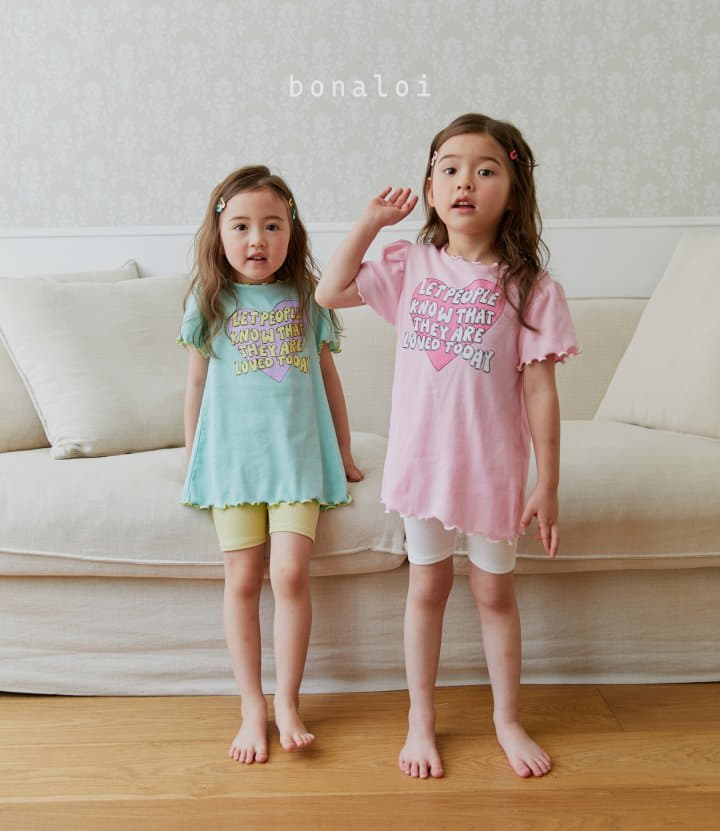 Bonaloi - Korean Children Fashion - #Kfashion4kids - Love Today Today Long Tee - 7