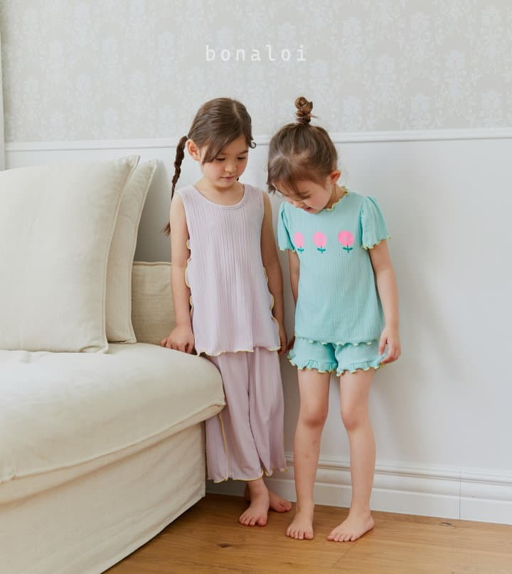 Bonaloi - Korean Children Fashion - #childofig - Saroi Top Bottom Set - 7