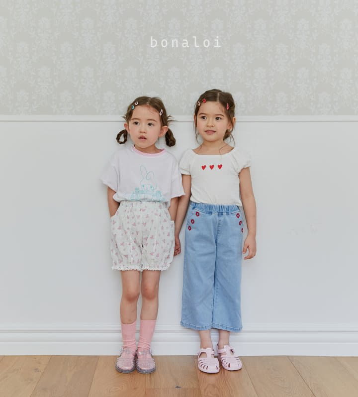 Bonaloi - Korean Children Fashion - #childofig - Waffle Heart Tee - 4