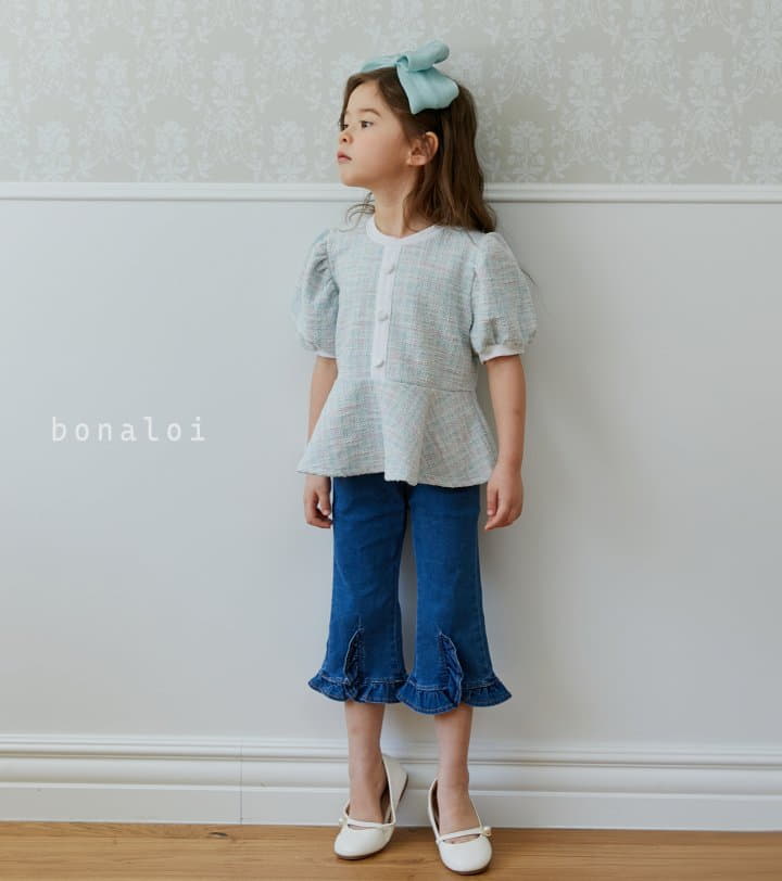 Bonaloi - Korean Children Fashion - #childofig - Mix Jacquard Tee - 4