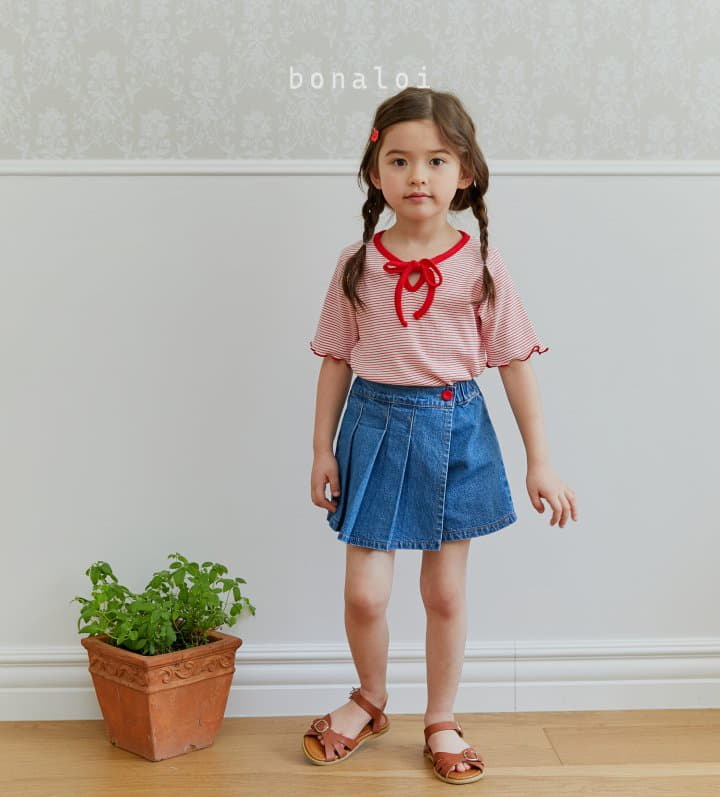 Bonaloi - Korean Children Fashion - #childrensboutique - Molly Stripes Tee - 3