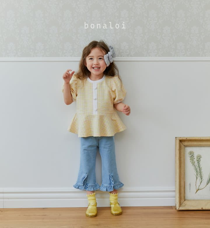 Bonaloi - Korean Children Fashion - #designkidswear - Mix Jacquard Tee - 5