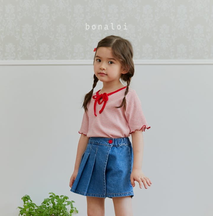 Bonaloi - Korean Children Fashion - #childrensboutique - Molly Stripes Tee - 4