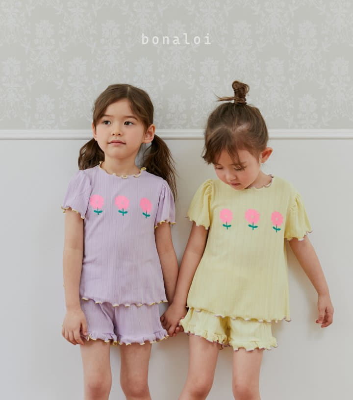 Bonaloi - Korean Children Fashion - #designkidswear - Volume Rib Top Bottom Set - 5