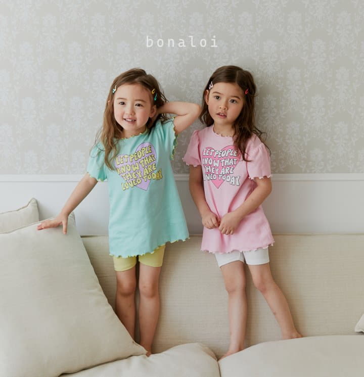 Bonaloi - Korean Children Fashion - #fashionkids - Love Today Today Long Tee - 3