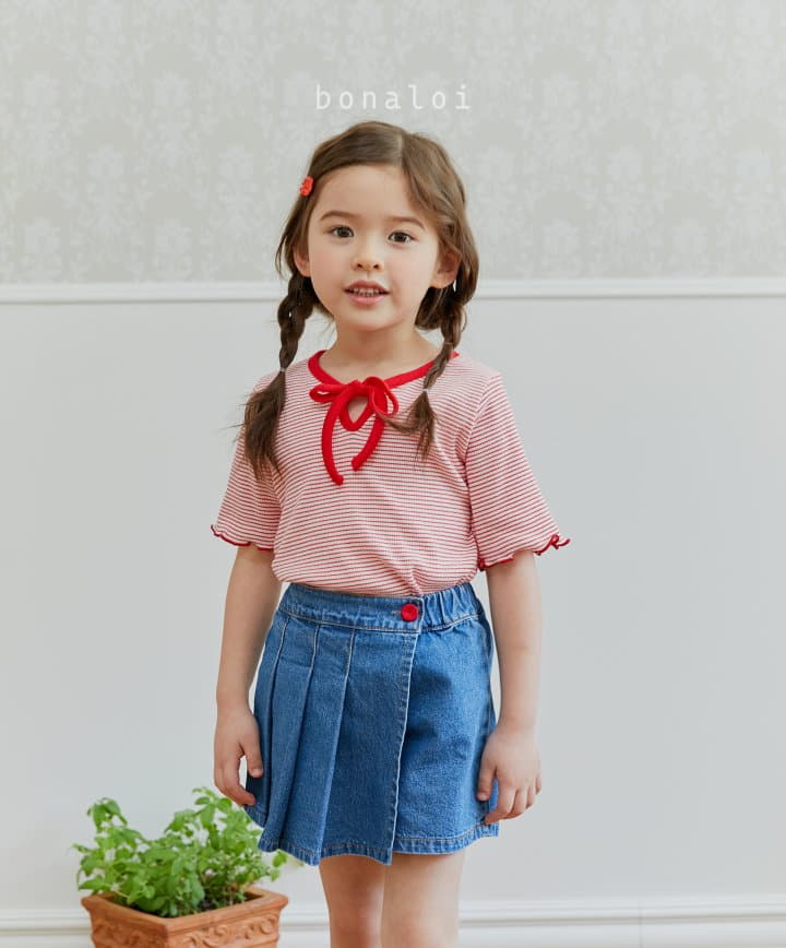 Bonaloi - Korean Children Fashion - #fashionkids - Pleats Wrap Skirt Pants - 2