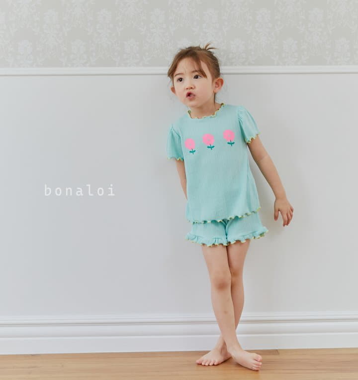 Bonaloi - Korean Children Fashion - #kidsshorts - Volume Rib Top Bottom Set - 8