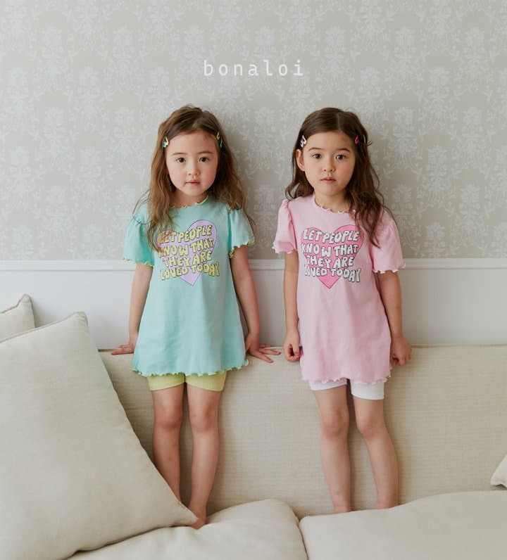 Bonaloi - Korean Children Fashion - #kidsstore - Love Today Today Long Tee - 5