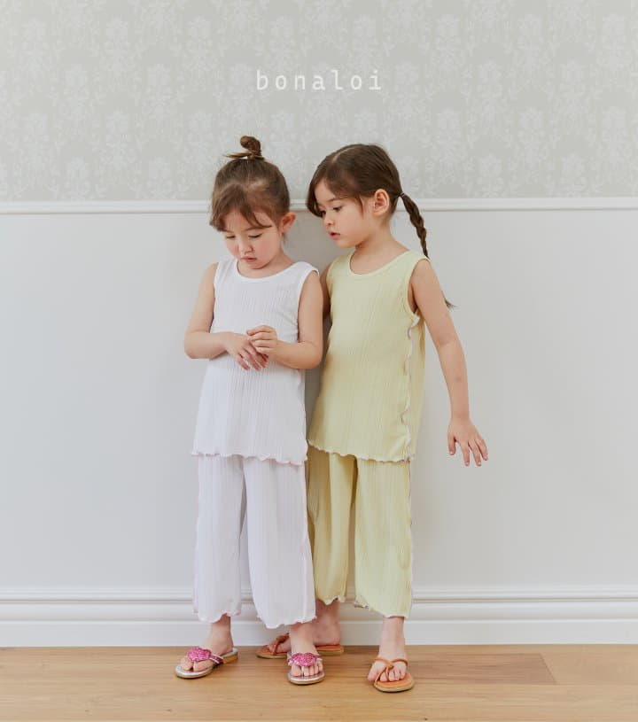 Bonaloi - Korean Children Fashion - #kidzfashiontrend - Saroi Top Bottom Set