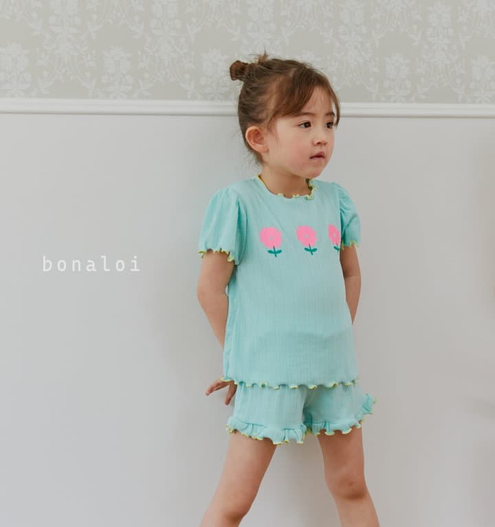 Bonaloi - Korean Children Fashion - #kidzfashiontrend - Volume Rib Top Bottom Set - 10