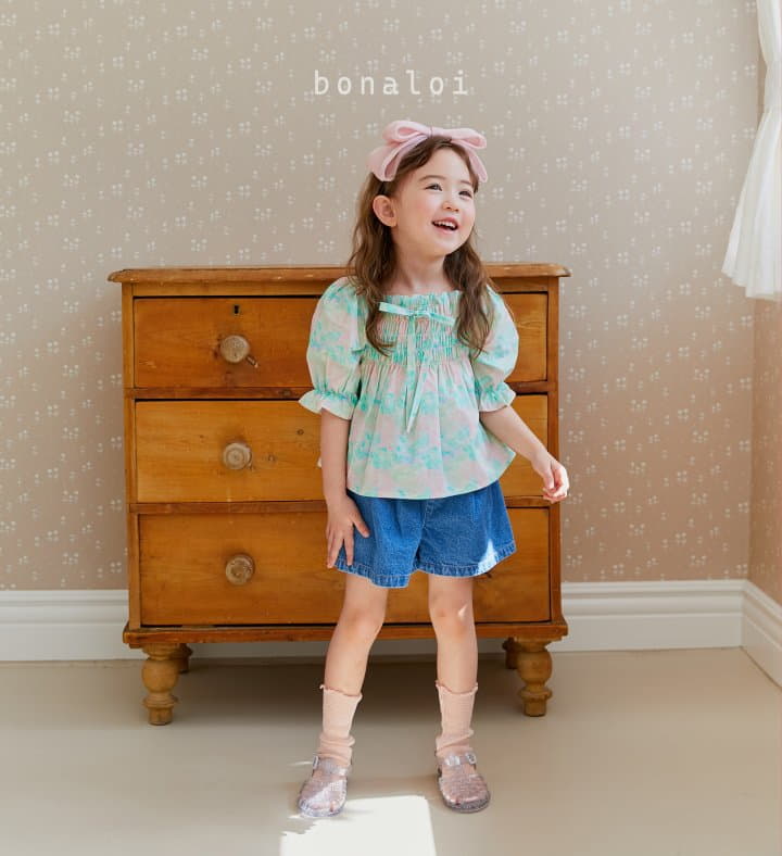 Bonaloi - Korean Children Fashion - #littlefashionista - Currot Denim Shorts - 7