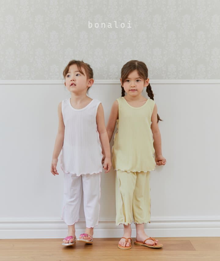 Bonaloi - Korean Children Fashion - #littlefashionista - Saroi Top Bottom Set - 3