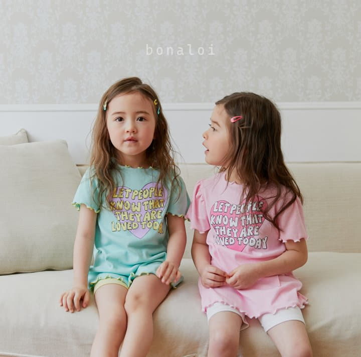 Bonaloi - Korean Children Fashion - #littlefashionista - Love Today Today Long Tee - 8