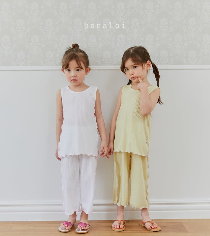 Bonaloi - Korean Children Fashion - #littlefashionista - Saroi Top Bottom Set - 4